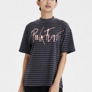 American Eagle Pink Floyd Striped Graphic T-shirt
